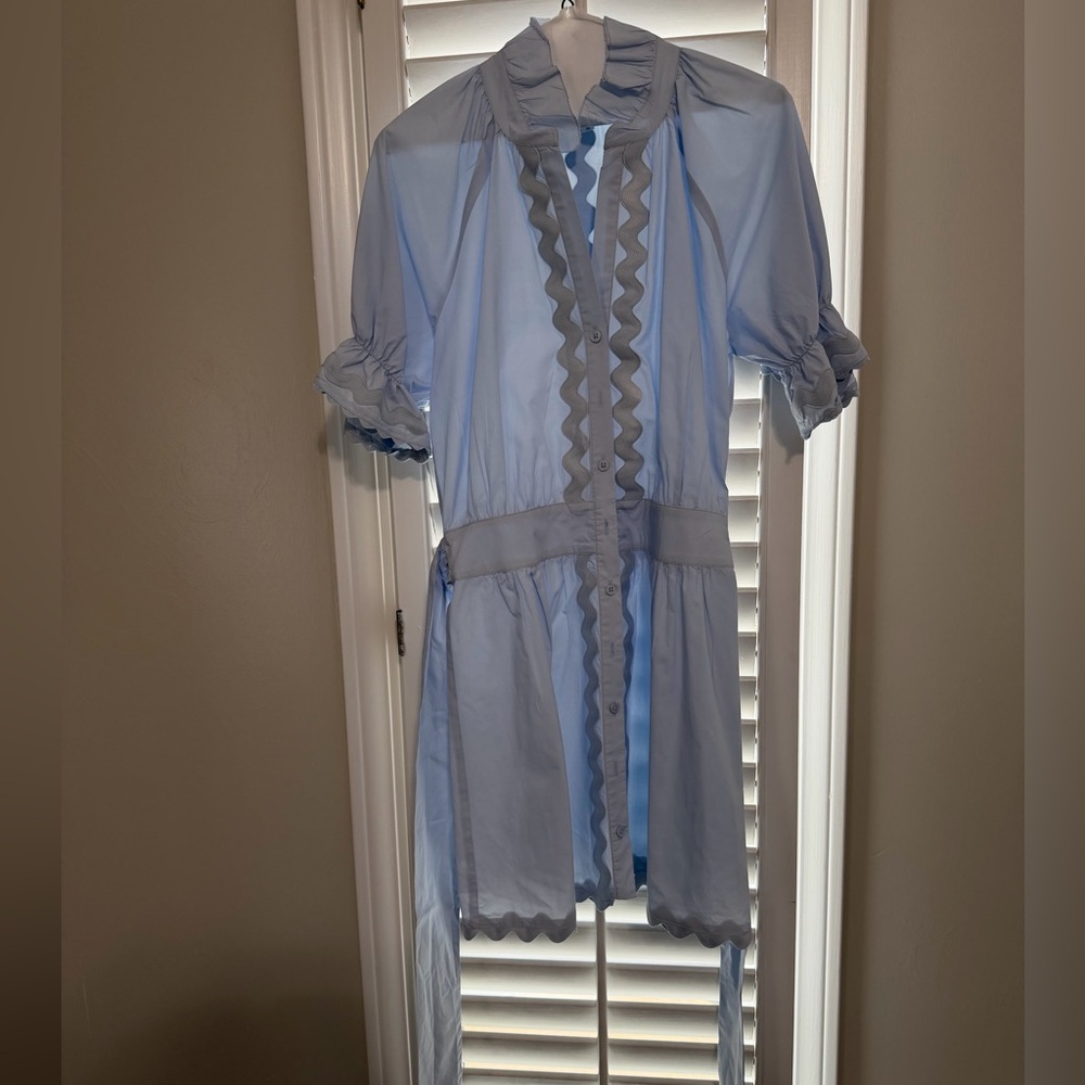 Light Blue Ric Rac Dress by Sunday - Picture 2 of 6